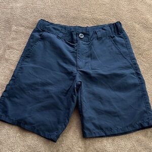 Chaps Navy Blue Flat Front Performance Uniform Shorts
